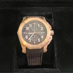 Orefici - Galante Men’s Watch ORM6C4403 - Rose Gold Face Brown Strap - MSRP $650